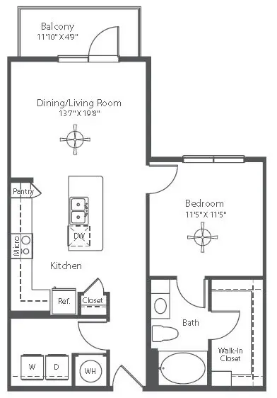 Astor Tanglewood Rise Apartments Houston FloorPlan 7