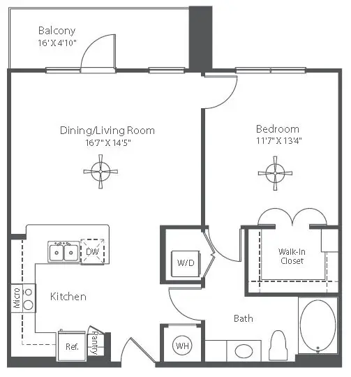 Astor Tanglewood Rise Apartments Houston FloorPlan 8