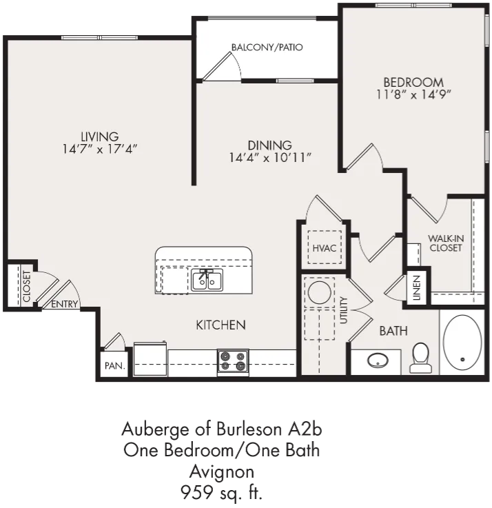 Auberge of Burleson Rise apartments Dallas Floor plan 4