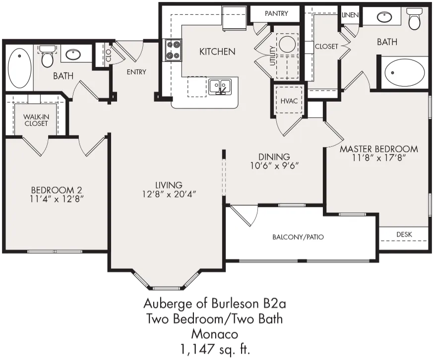Auberge of Burleson Rise apartments Dallas Floor plan 7