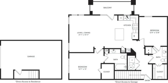 Axis Kessler Park Rise apartments Dallas Floor plan 11