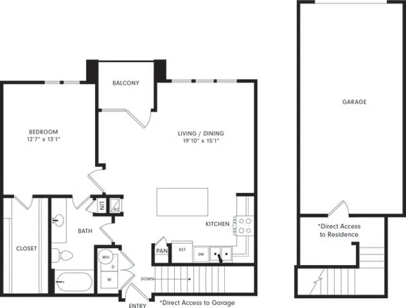 Axis Kessler Park Rise apartments Dallas Floor plan 7