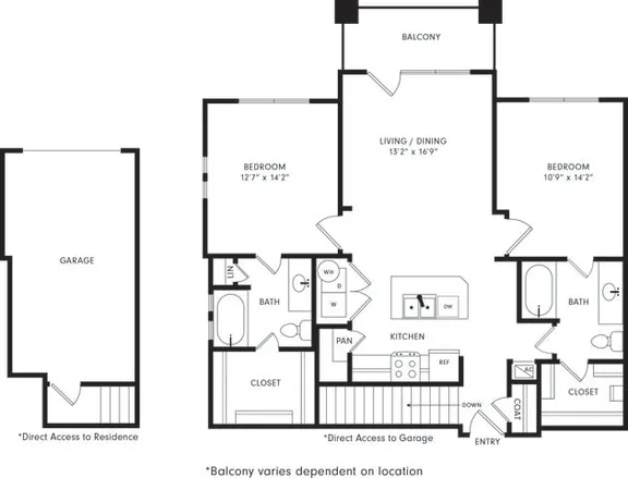 Axis Kessler Park Rise apartments Dallas Floor plan 8