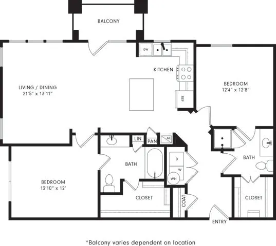 Axis Kessler Park Rise apartments Dallas Floor plan 9
