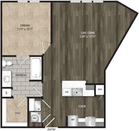 Bell Cityline Rise apartments Dallas Floor plan 10