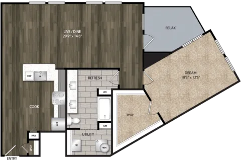 Bell Cityline Rise apartments Dallas Floor plan 13