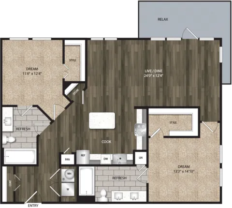 Bell Cityline Rise apartments Dallas Floor plan 17
