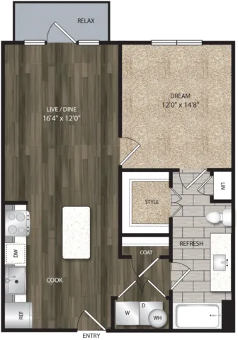 Bell Cityline Rise apartments Dallas Floor plan 4