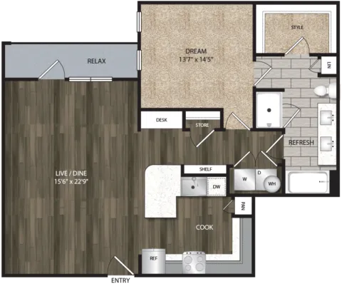 Bell Cityline Rise apartments Dallas Floor plan 7