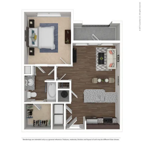 Bell Presidio Rise apartments Dallas Floor plan 1