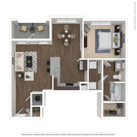 Bell Presidio Rise apartments Dallas Floor plan 3