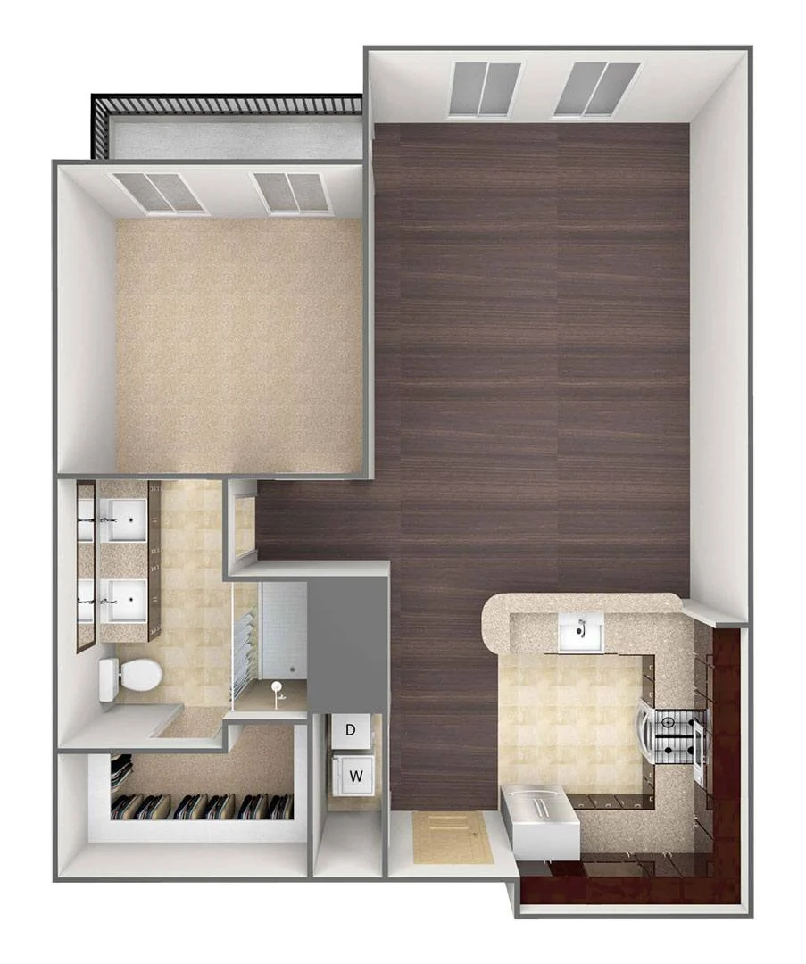 Bell Tower Reserve Rise apartments Dallas Floor plan 1