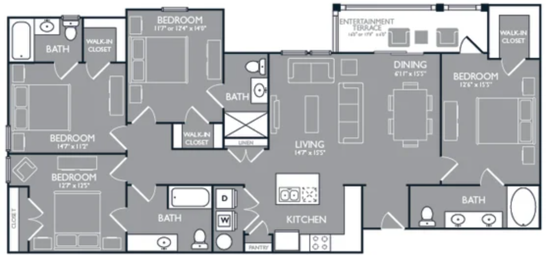 Berkshire Preserve Rise apartments Dallas Floor plan 10