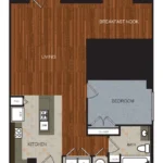 Berkshire Riverview Rise apartments Austin Floor plan 15
