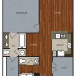 Berkshire Riverview Rise apartments Austin Floor plan 17