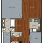 Berkshire Riverview Rise apartments Austin Floor plan 18