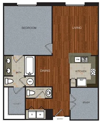 Berkshire Riverview Rise apartments Austin Floor plan 18