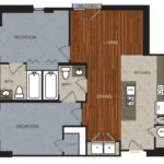 Berkshire Riverview Rise apartments Austin Floor plan 19