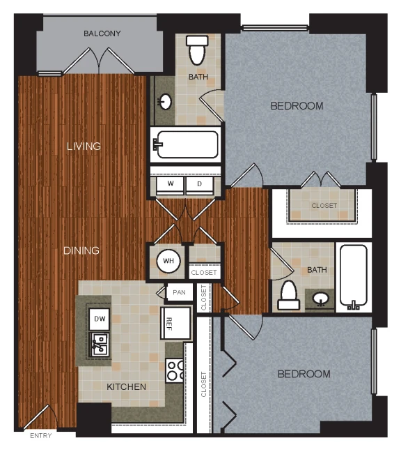 Berkshire Riverview Rise apartments Austin Floor plan 21