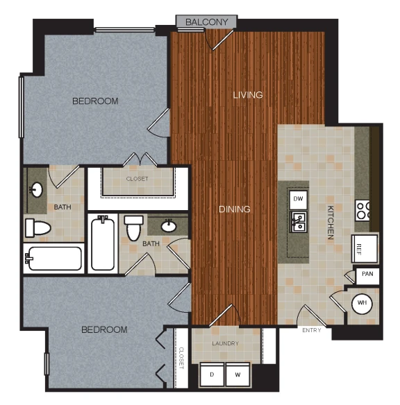 Berkshire Riverview Rise apartments Austin Floor plan 23