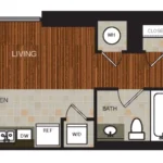 Berkshire Riverview Rise apartments Austin Floor plan 3