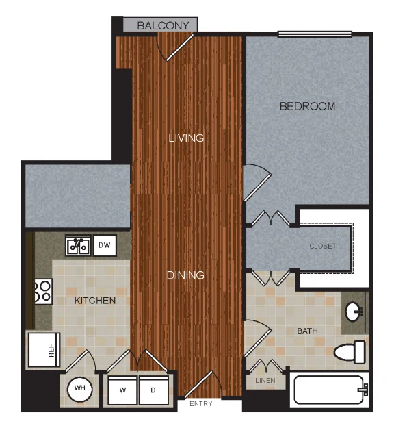 Berkshire Riverview Rise apartments Austin Floor plan 9