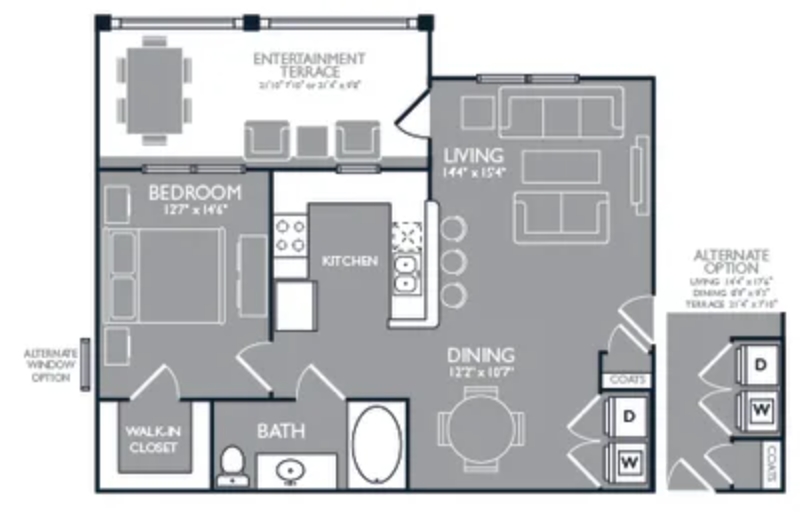 Berkshire Spring Creek Rise apartments Dallas Floor plan 2
