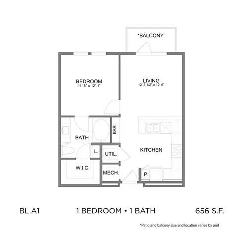 Bleecker Building at the Sound Rise apartments Dallas Floor plan 1