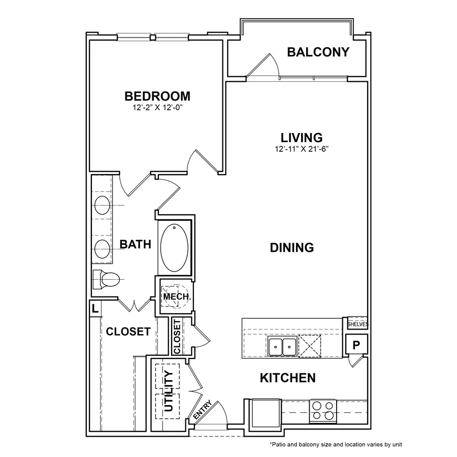 Bleecker Building at the Sound Rise apartments Dallas Floor plan 12
