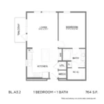 Bleecker Building at the Sound Rise apartments Dallas Floor plan 3