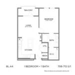 Bleecker Building at the Sound Rise apartments Dallas Floor plan 4