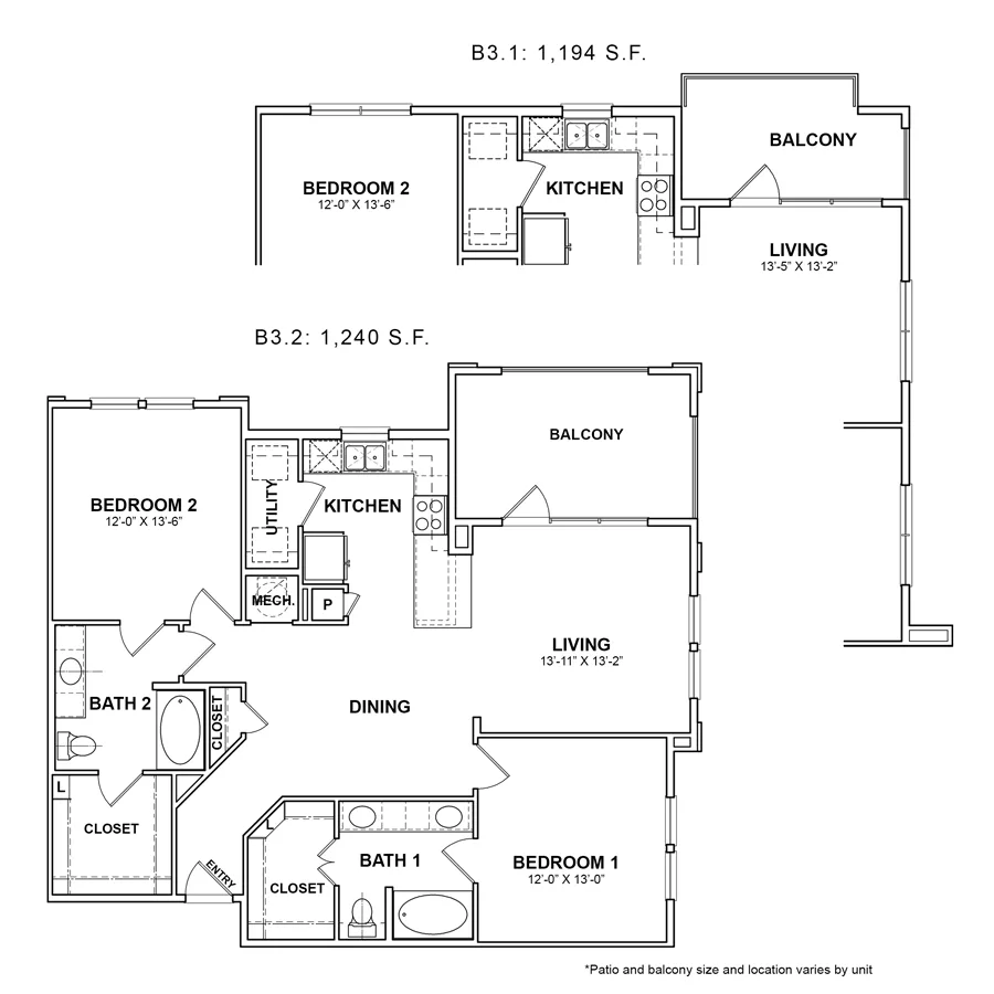 Bleecker Building at the Sound Rise apartments Dallas Floor plan 44