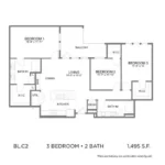 Bleecker Building at the Sound Rise apartments Dallas Floor plan 63