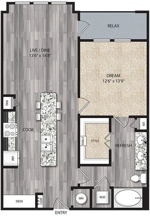Bluestem Village Rise apartments Dallas Floor plan 5