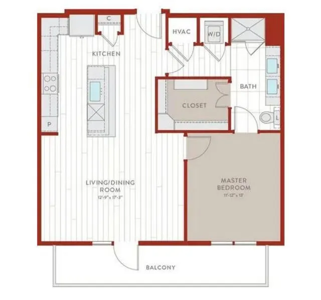 Bluffs at Midway Hollow Rise apartments Dallas Floor plan 12