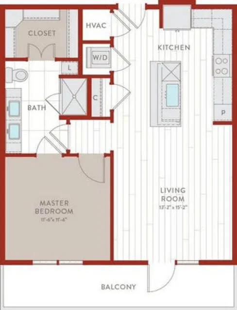 Bluffs at Midway Hollow Rise apartments Dallas Floor plan 18