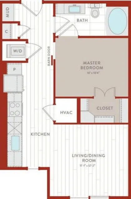 Bluffs at Midway Hollow Rise apartments Dallas Floor plan 2