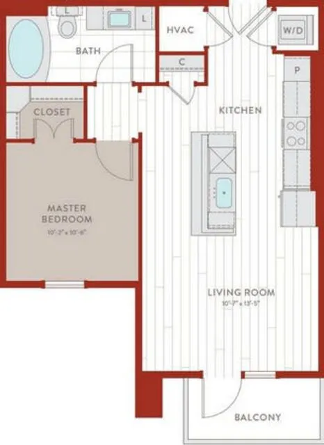 Bluffs at Midway Hollow Rise apartments Dallas Floor plan 21