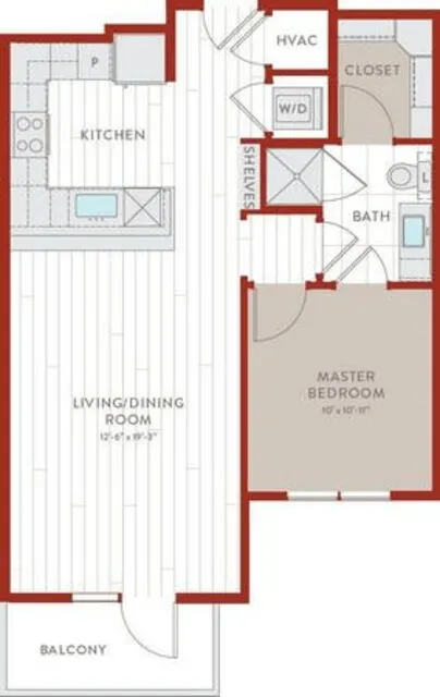 Bluffs at Midway Hollow Rise apartments Dallas Floor plan 25