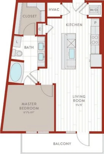 Bluffs at Midway Hollow Rise apartments Dallas Floor plan 29