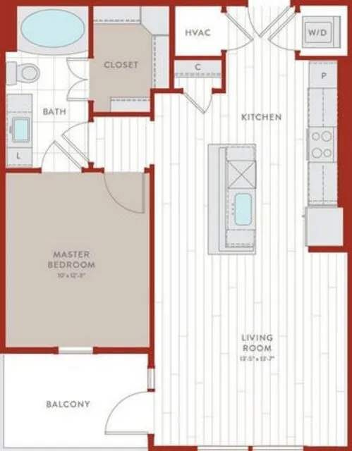 Bluffs at Midway Hollow Rise apartments Dallas Floor plan 31