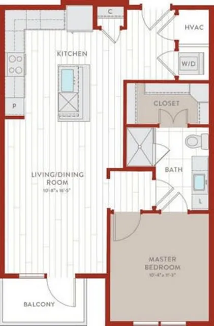 Bluffs at Midway Hollow Rise apartments Dallas Floor plan 34