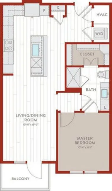 Bluffs at Midway Hollow Rise apartments Dallas Floor plan 35