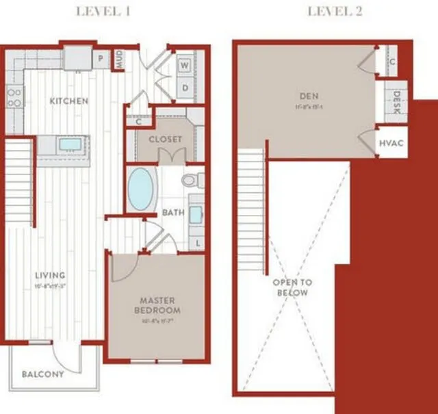 Bluffs at Midway Hollow Rise apartments Dallas Floor plan 38
