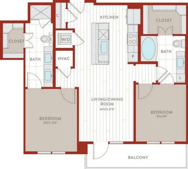 Bluffs at Midway Hollow Rise apartments Dallas Floor plan 41