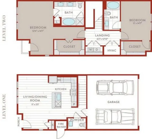 Bluffs at Midway Hollow Rise apartments Dallas Floor plan 69