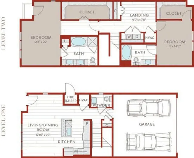 Bluffs at Midway Hollow Rise apartments Dallas Floor plan 71