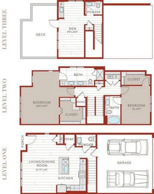 Bluffs at Midway Hollow Rise apartments Dallas Floor plan 72