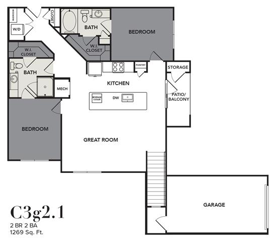 Broadstone Cross Creek Ranch Rise apartments Austin Floor plan 19
