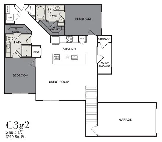 Broadstone Cross Creek Ranch Rise apartments Austin Floor plan 20